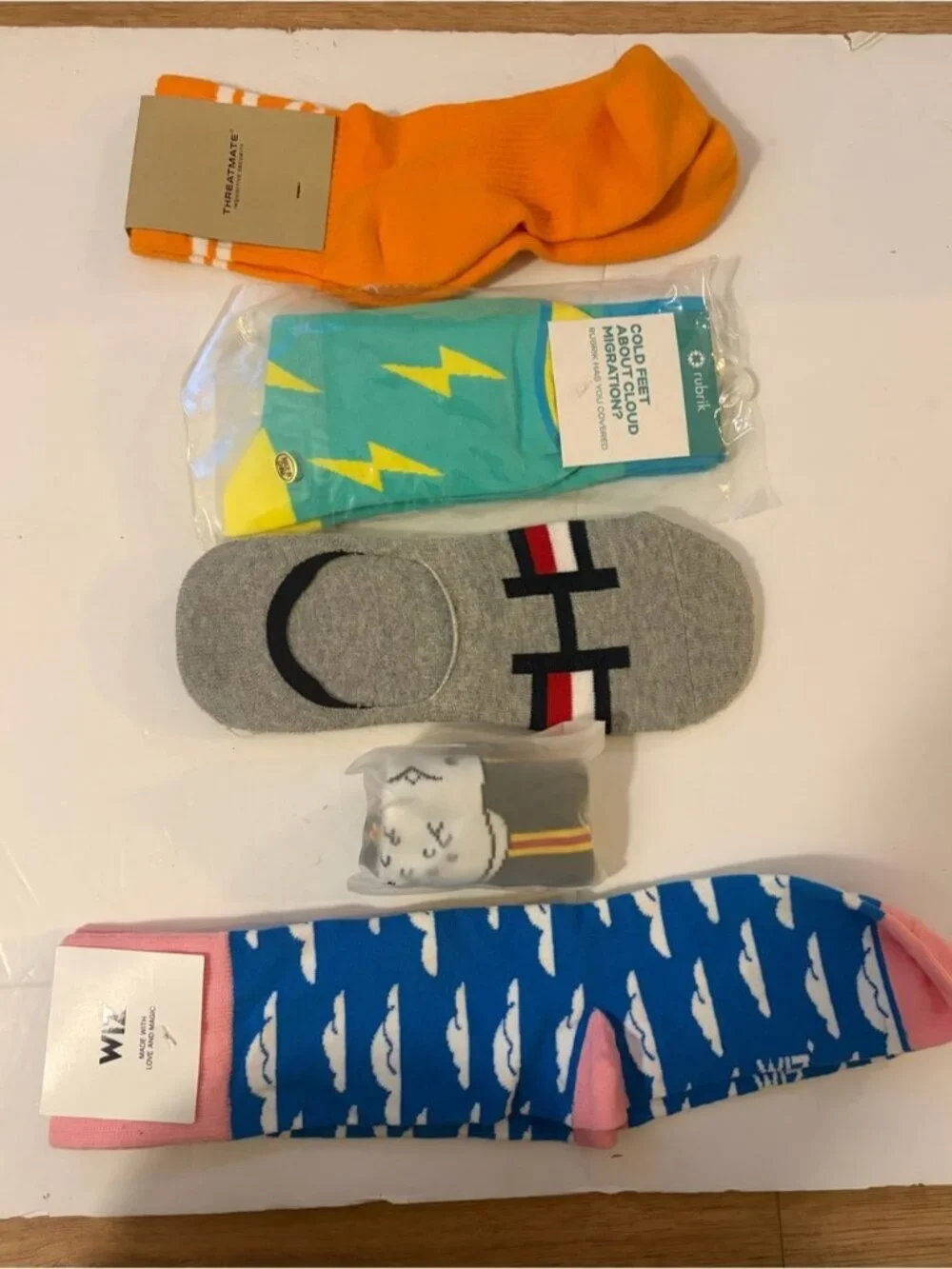 5-Pack Novelty Socks Bundle Hogwarts Rubrik WTZ Sock Club